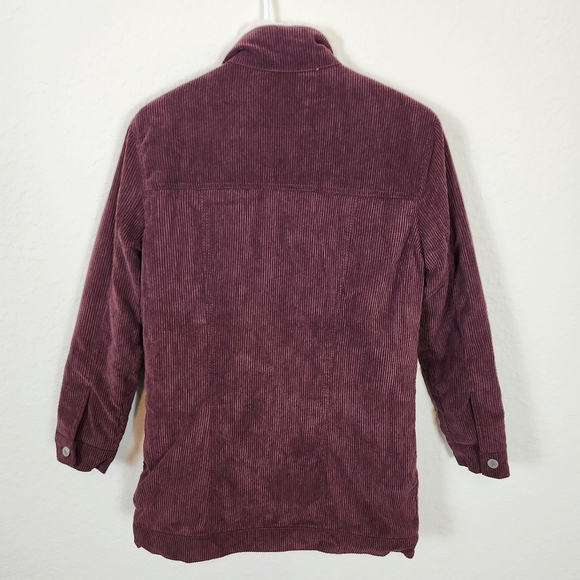 Love Tree | NWT Corduroy Sherpa Lined Jacket Plum Small - Picture 2 of 5